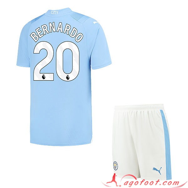 Maillot de Foot Manchester City (BERNARDO #20) Enfants 2023/2024 Domicile