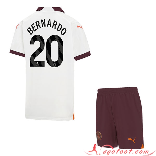 Maillot de Foot Manchester City (BERNARDO #20) Enfants 2023/2024 Exterieur