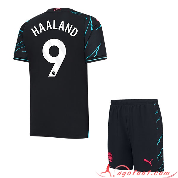 Maillot de Foot Manchester City (HAALAND #9) Enfants 2023/2024 Third