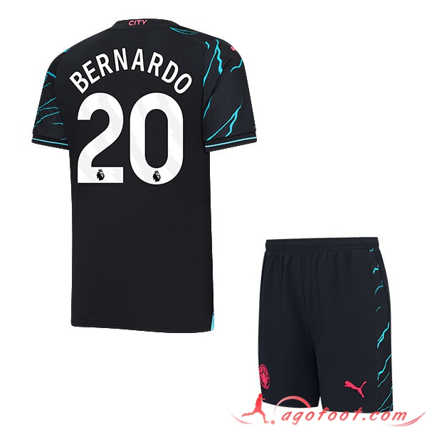 Maillot de Foot Manchester City (BERNARDO #20) Enfants 2023/2024 Third