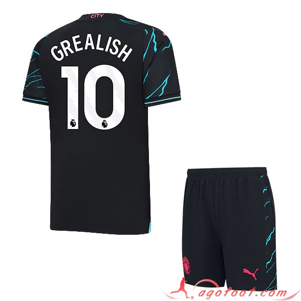 Maillot de Foot Manchester City (GREALISH #10) Enfants 2023/2024 Third