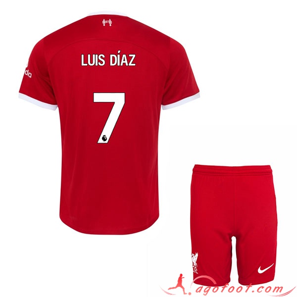 Maillot de Foot Liverpool (LUIS DÍAZ #7) Enfants 2023/2024 Domicile