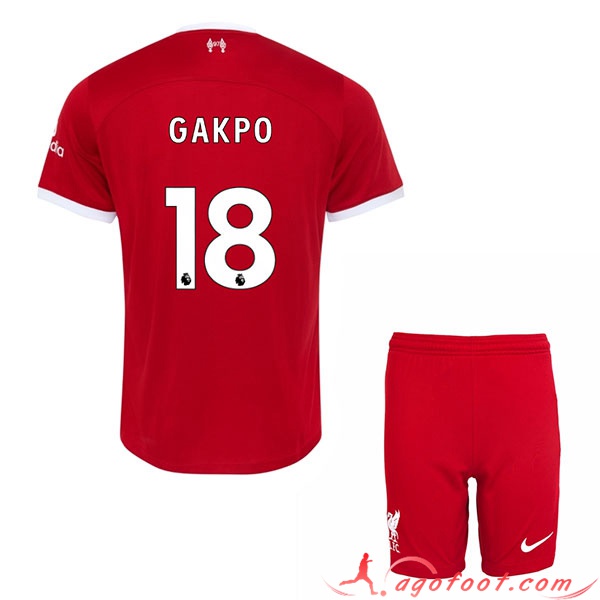 Maillot de Foot Liverpool (GAKPO #18) Enfants 2023/2024 Domicile