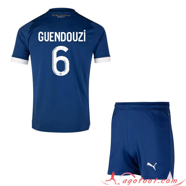 Maillot de Foot Marseille (GUENDOUZI #6) Enfants 2023/2024 Exterieur