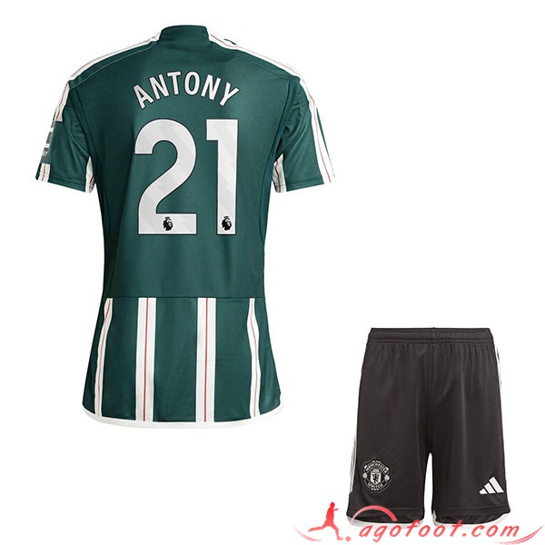 Maillot de Foot Manchester United (ANTONY #21) Enfants 2023/2024 Exterieur