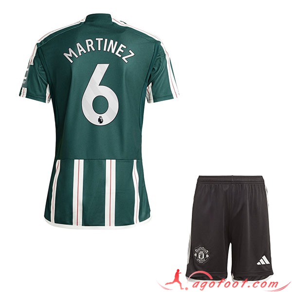 Maillot de Foot Manchester United (MARTINEZ #6) Enfants 2023/2024 Exterieur
