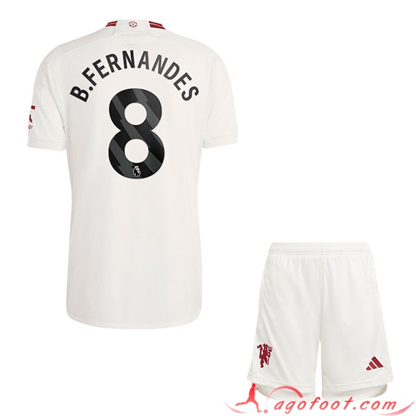 Maillot de Foot Manchester United (B. FERNANDES #8) Enfants 2023/2024 Third