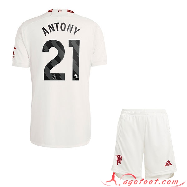 Maillot de Foot Manchester United (ANTONY #21) Enfants 2023/2024 Third