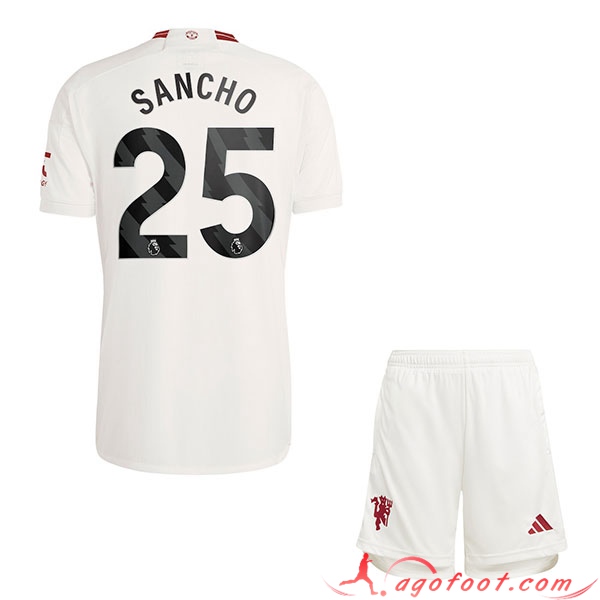 Maillot de Foot Manchester United (SANCHO #25) Enfants 2023/2024 Third