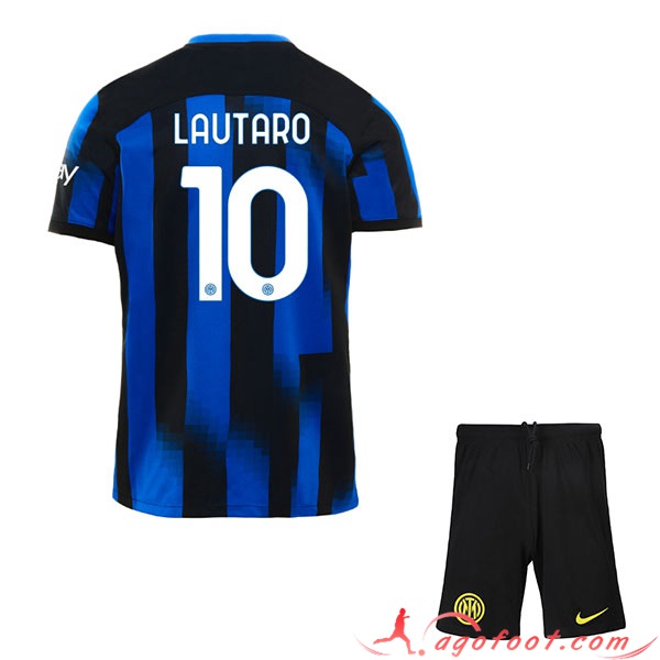 Maillot de Foot Inter Milan (LAUTARO #10) Enfants 2023/2024 Domicile