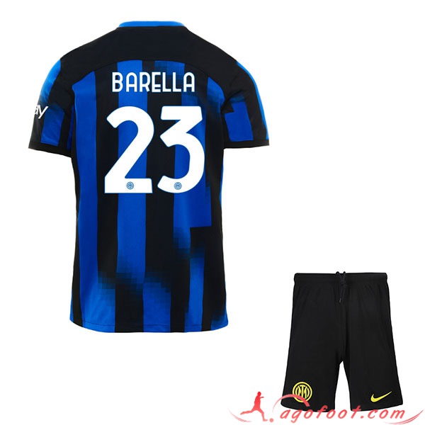 Maillot de Foot Inter Milan (BARELLA #23) Enfants 2023/2024 Domicile