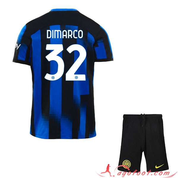 Maillot de Foot Inter Milan (DIMARCO #32) Enfants 2023/2024 Domicile