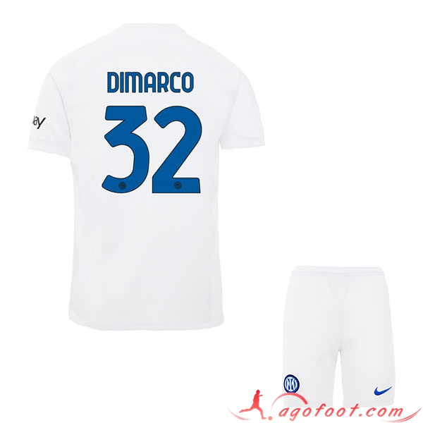 Maillot de Foot Inter Milan (DIMARCO #32) Enfants 2023/2024 Exterieur