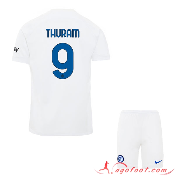 Maillot de Foot Inter Milan (THURAM #9) Enfants 2023/2024 Exterieur