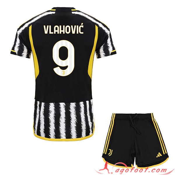 Maillot de Foot Juventus (VLAHOVIC #9) Enfants 2023/2024 Domicile
