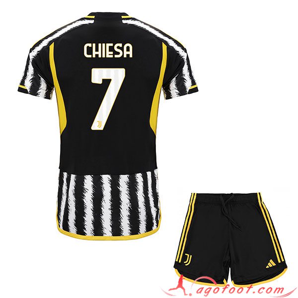Maillot de Foot Juventus (CHIESA #7) Enfants 2023/2024 Domicile