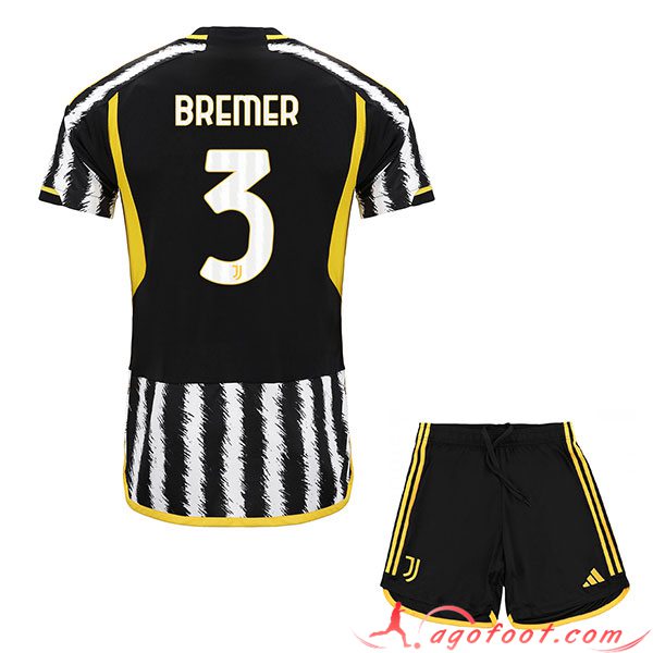 Maillot de Foot Juventus (BREMER #3) Enfants 2023/2024 Domicile