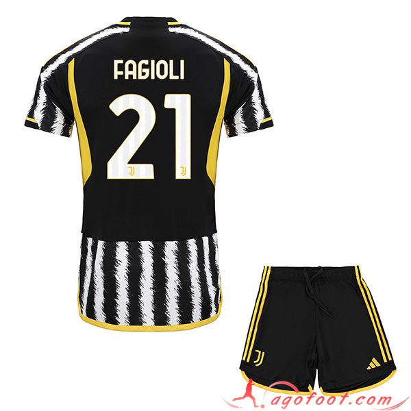 Maillot de Foot Juventus (FAGIOLI #21) Enfants 2023/2024 Domicile