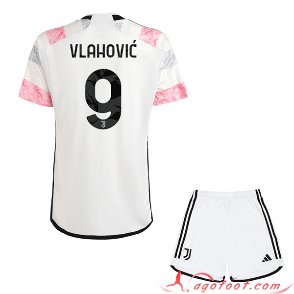 Maillot de Foot Juventus (VLAHOVIC #9) Enfants 2023/2024 Exterieur