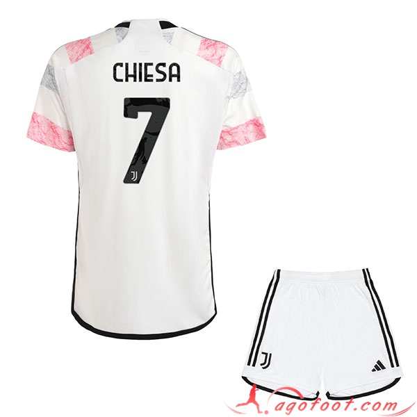 Maillot de Foot Juventus (CHIESA #7) Enfants 2023/2024 Exterieur