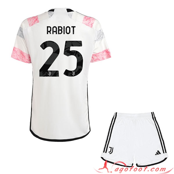 Maillot de Foot Juventus (RABIOT #25) Enfants 2023/2024 Exterieur