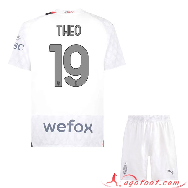 Maillot de Foot AC Milan (THEO #19) Enfants 2023/2024 Exterieur