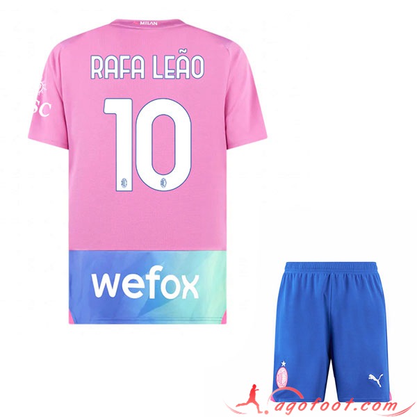 Maillot de Foot AC Milan (RAFAEL LEÃO #10) Enfants 2023/2024 Third