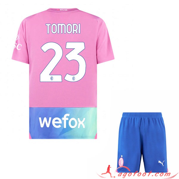 Maillot de Foot AC Milan (TOMORI #23) Enfants 2023/2024 Third