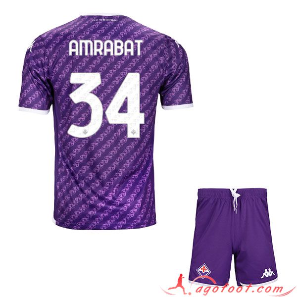 Maillot de Foot ACF Fiorentina (AMRABAT #34) Enfants 2023/2024 Domicile
