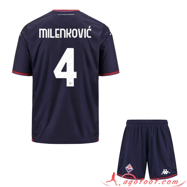 Maillot de Foot ACF Fiorentina (MILENKOVIC #4) Enfants 2023/2024 Third