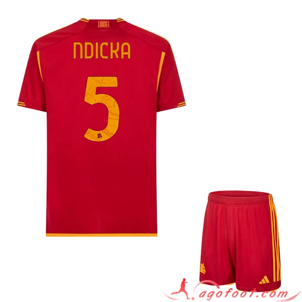 Maillot de Foot As Rome (NDICKA #5) Enfants 2023/2024 Domicile
