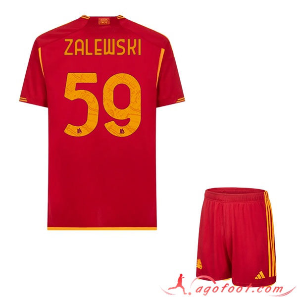 Maillot de Foot As Rome (ZALEWSKI #59) Enfants 2023/2024 Domicile