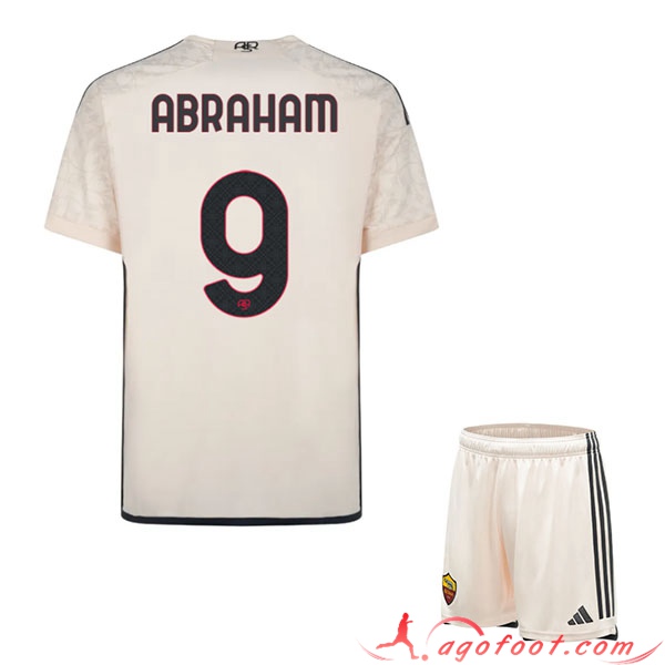 Maillot de Foot As Rome (ABRAHAM #9) Enfants 2023/2024 Exterieur