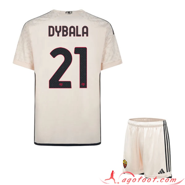 Maillot de Foot As Rome (DYBALA #21) Enfants 2023/2024 Exterieur