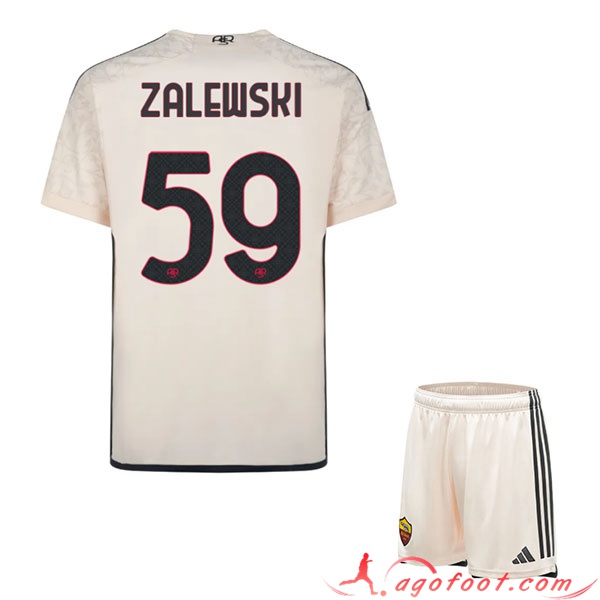 Maillot de Foot As Rome (ZALEWSKI #59) Enfants 2023/2024 Exterieur