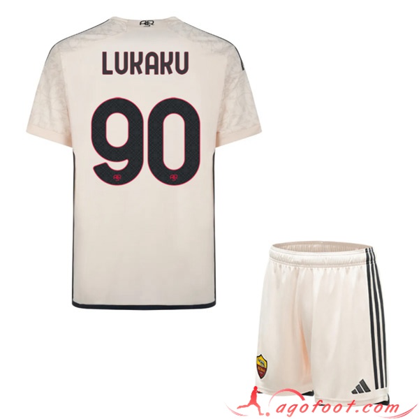 Maillot de Foot As Rome (LUKAKU #90) Enfants 2023/2024 Exterieur