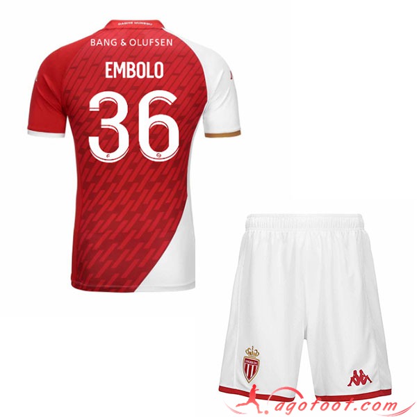 Maillot de Foot AS Monaco (EMBOLO #36) Enfants 2023/2024 Domicile