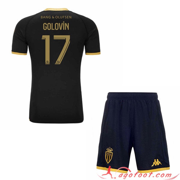 Maillot de Foot AS Monaco (GOLOVIN #17) Enfants 2023/2024 Exterieur