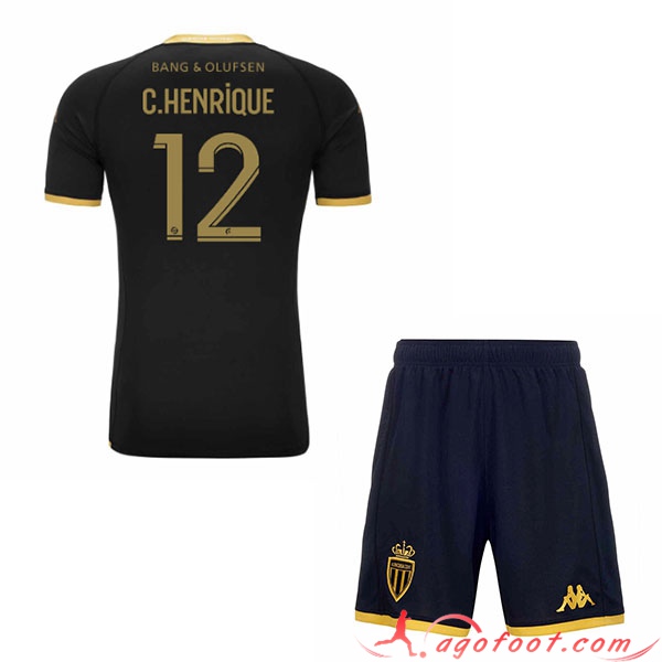 Maillot de Foot AS Monaco (C.HENRIQUE #12) Enfants 2023/2024 Exterieur
