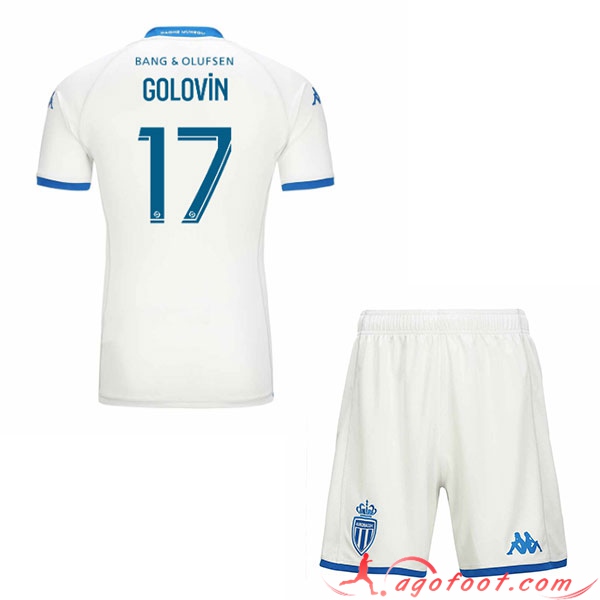 Maillot de Foot AS Monaco (GOLOVIN #17) Enfants 2023/2024 Third