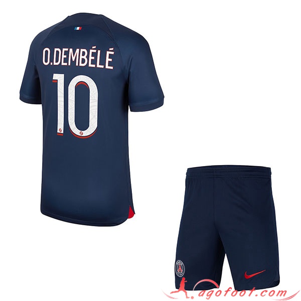Maillot de Foot PSG (O.DEMBÉLÉ #10) Enfants 2023/2024 Domicile