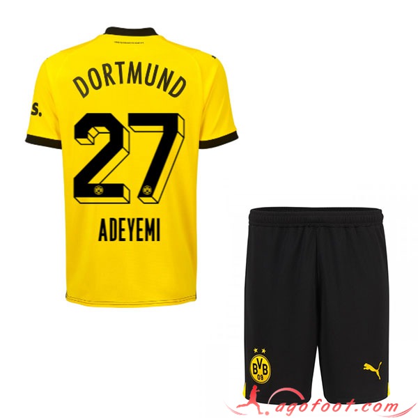 Maillot de Foot Dortmund BVB (ADEYEMI #27) Enfants 2023/2024 Domicile