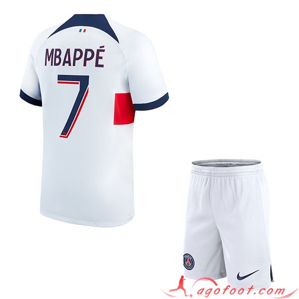 Maillot de Foot PSG (MBAPPÉ #7) Enfants 2023/2024 Exterieur