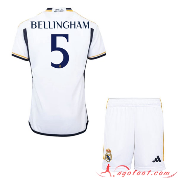 Maillot de Foot Real Madrid (BELLINGHAM #5) Enfants 2023/2024 Domicile