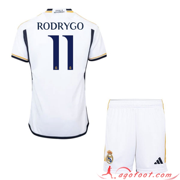 Maillot de Foot Real Madrid (RODRYGO #11) Enfants 2023/2024 Domicile
