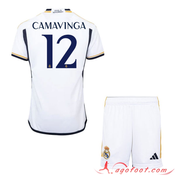 Maillot de Foot Real Madrid (CAMAVINGA #12) Enfants 2023/2024 Domicile
