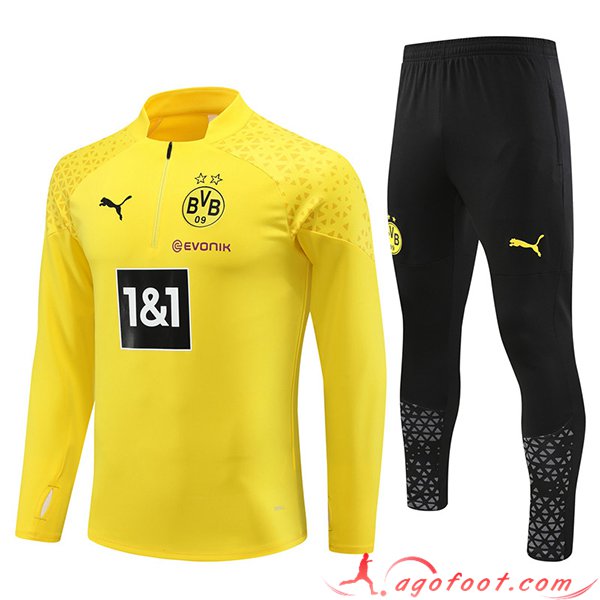 Ensemble Survetement de Foot Dortmund Jaune 2023/2024