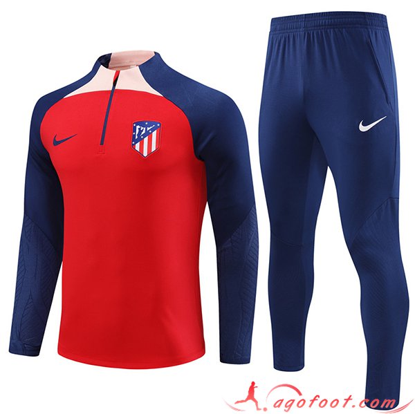 Ensemble Survetement de Foot Atletico Madrid Rouge 2023/2024 -03