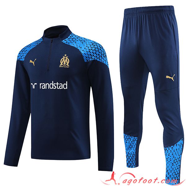 Ensemble Survetement de Foot Marseille Madrid Bleu 2023/2024