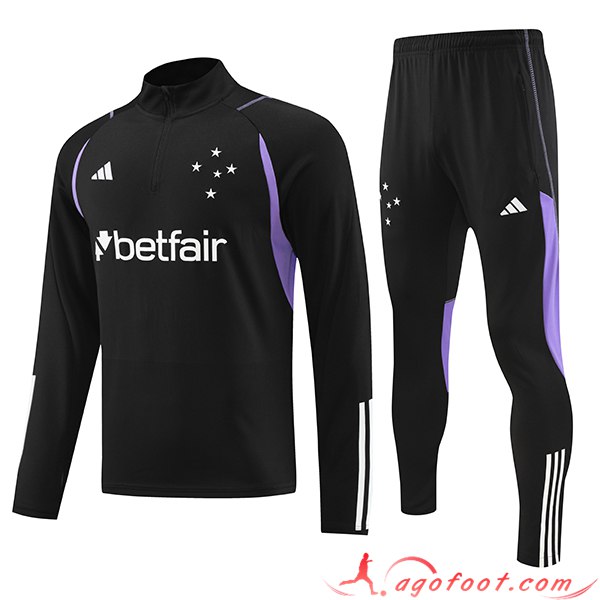 Ensemble Survetement de Foot Cruzeiro EC Noir 2023/2024